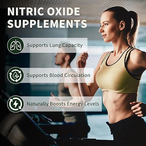 Miniatura 3 de Suplementos de óxido nítrico para hombres  Refuerzo de óxido nítrico con L-Arginina, L-Citrulina Complejo y Panax Ginseng  Apoya la energía y la