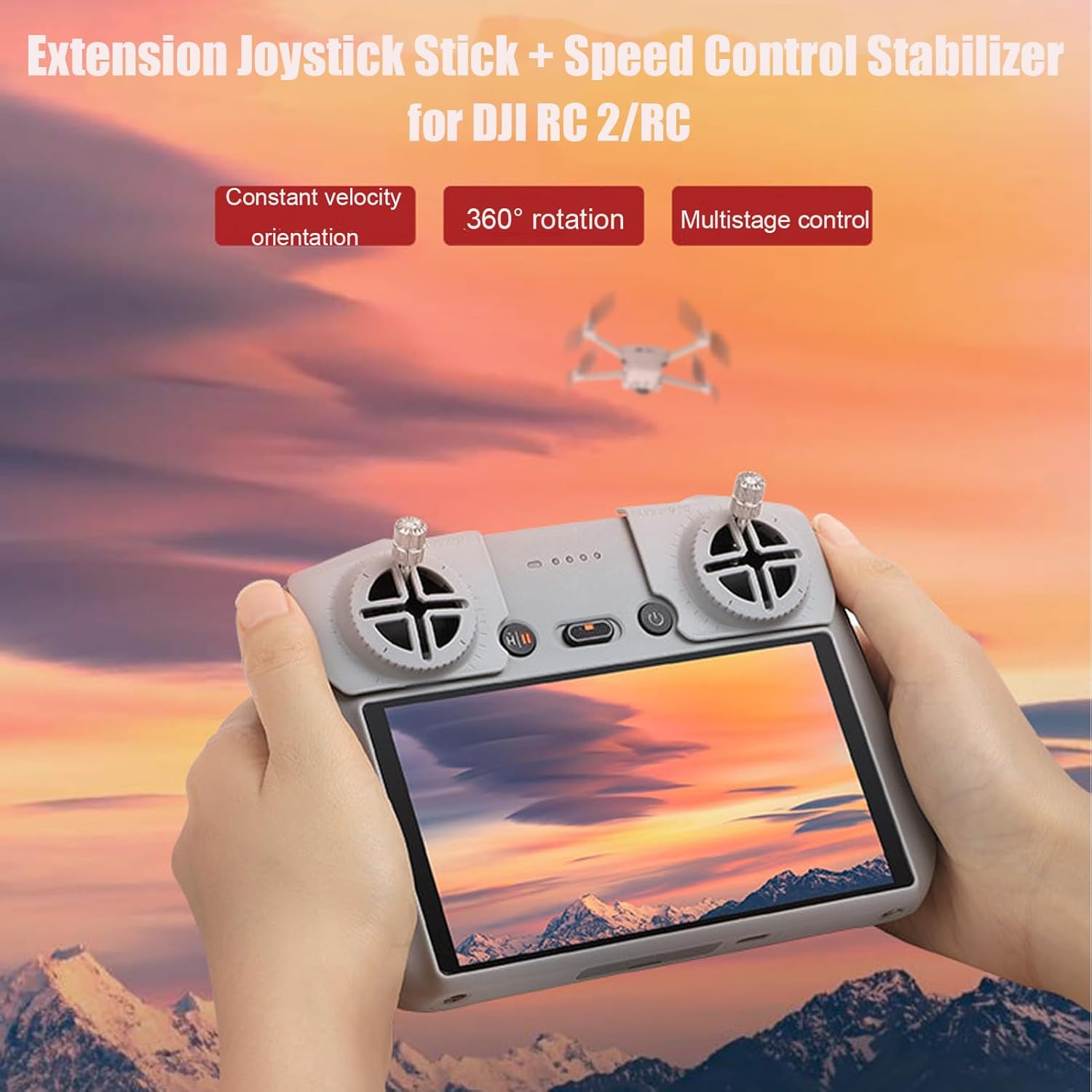 Remote Controller Extension Joystick Stick Rocker Speed Control Stabilizer Holder Compatible For DJI Mini 3 Pro/Air 3 for DJI RC 2/RC Controller