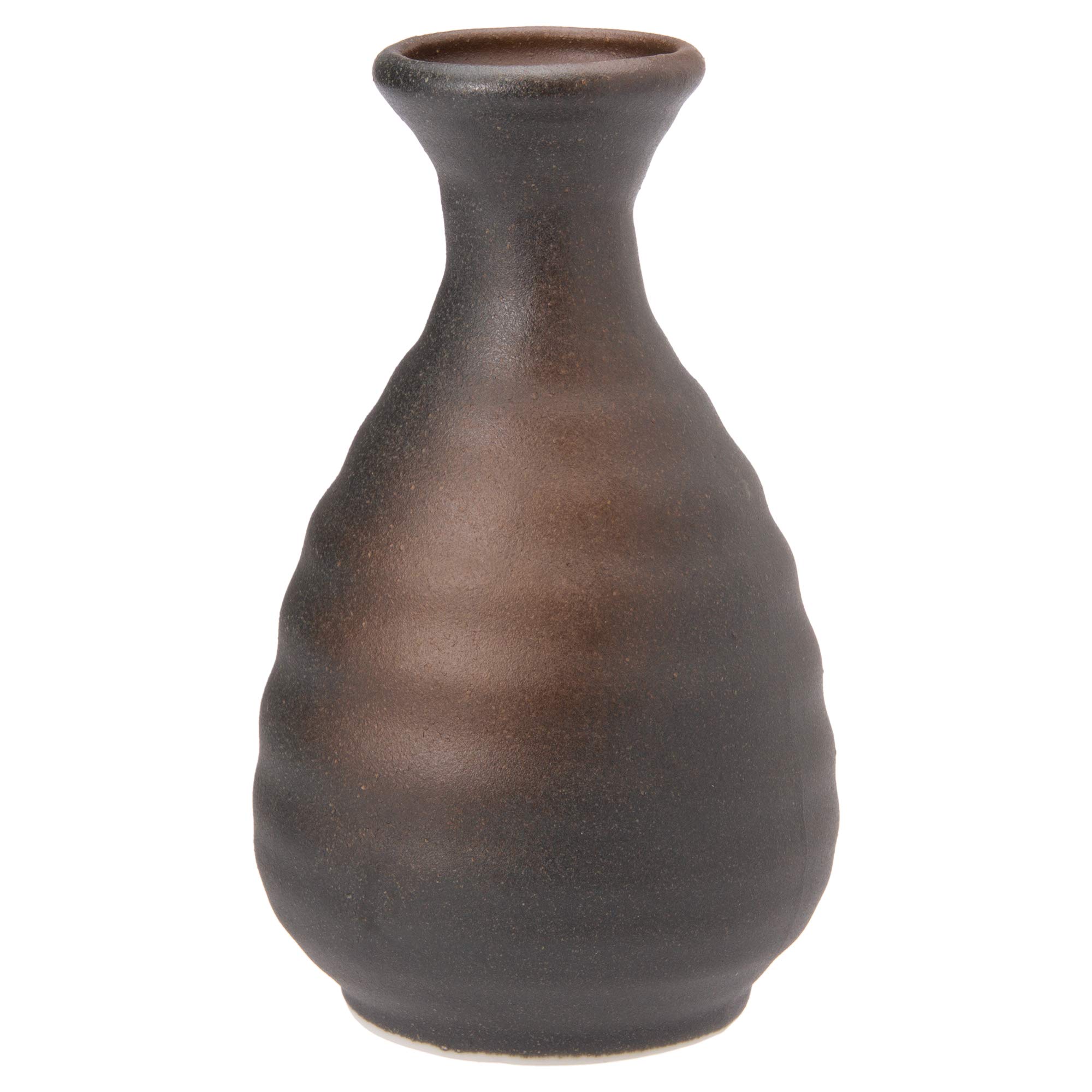 Mino Ware Tokkuri Sake Flask Bizen Black Porcelain 9.1oz Japan