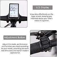 Vista 4 de Pantalla LCD, medidor LCD eléctrico a prueba de agua, 24 V, 36 V, 48 V, 60 V, universal, E Scooter M5, pantalla de panel LCD, velocímetro