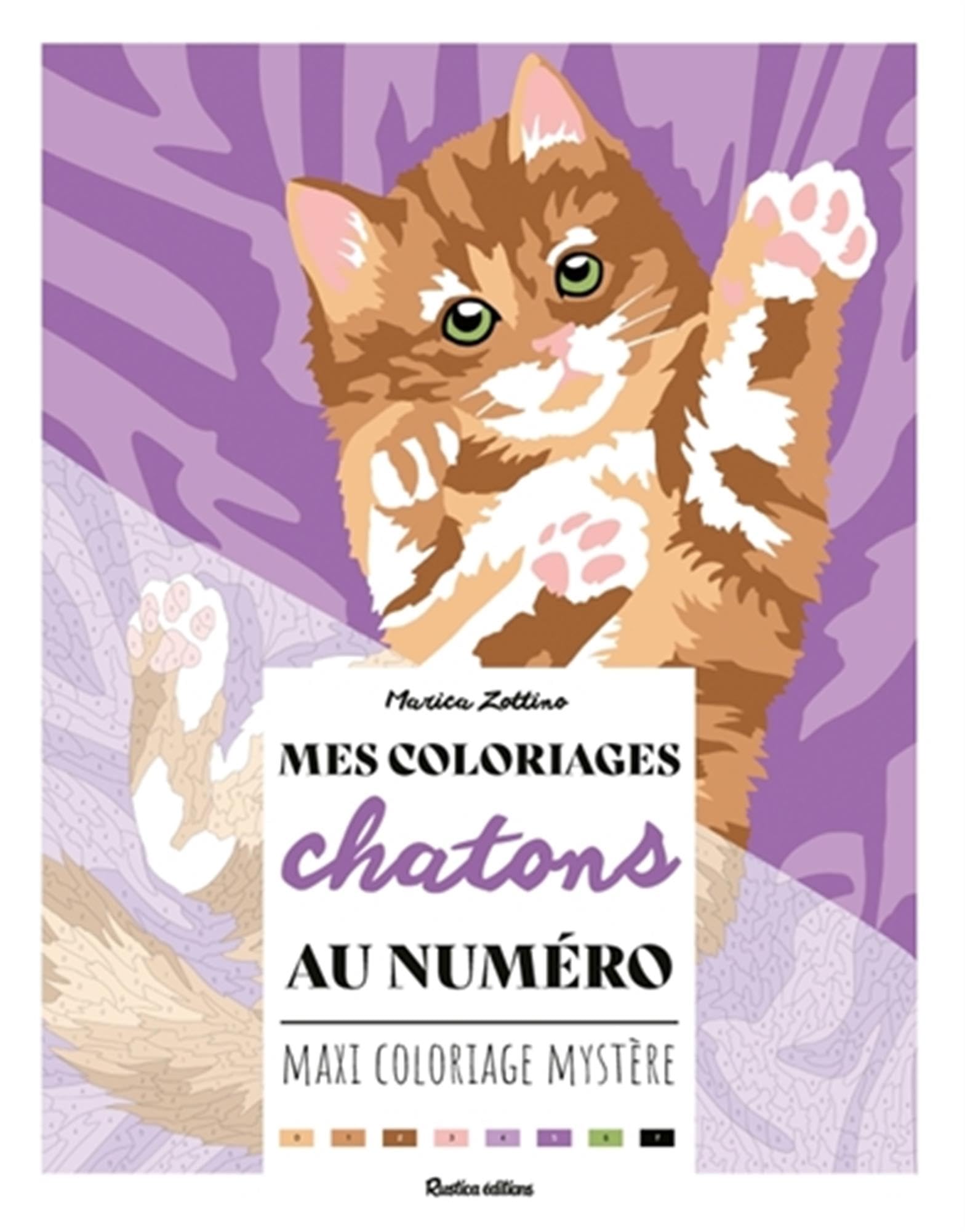 Mes coloriages au numéro - Chatons