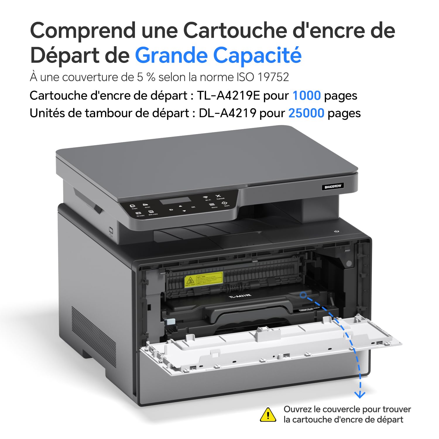 PANTUM BM4209DW Imprimante Laser Multifonction Noir et Blanc Recto-Verso Automatique USB Wi-Fi Airprint Mopria