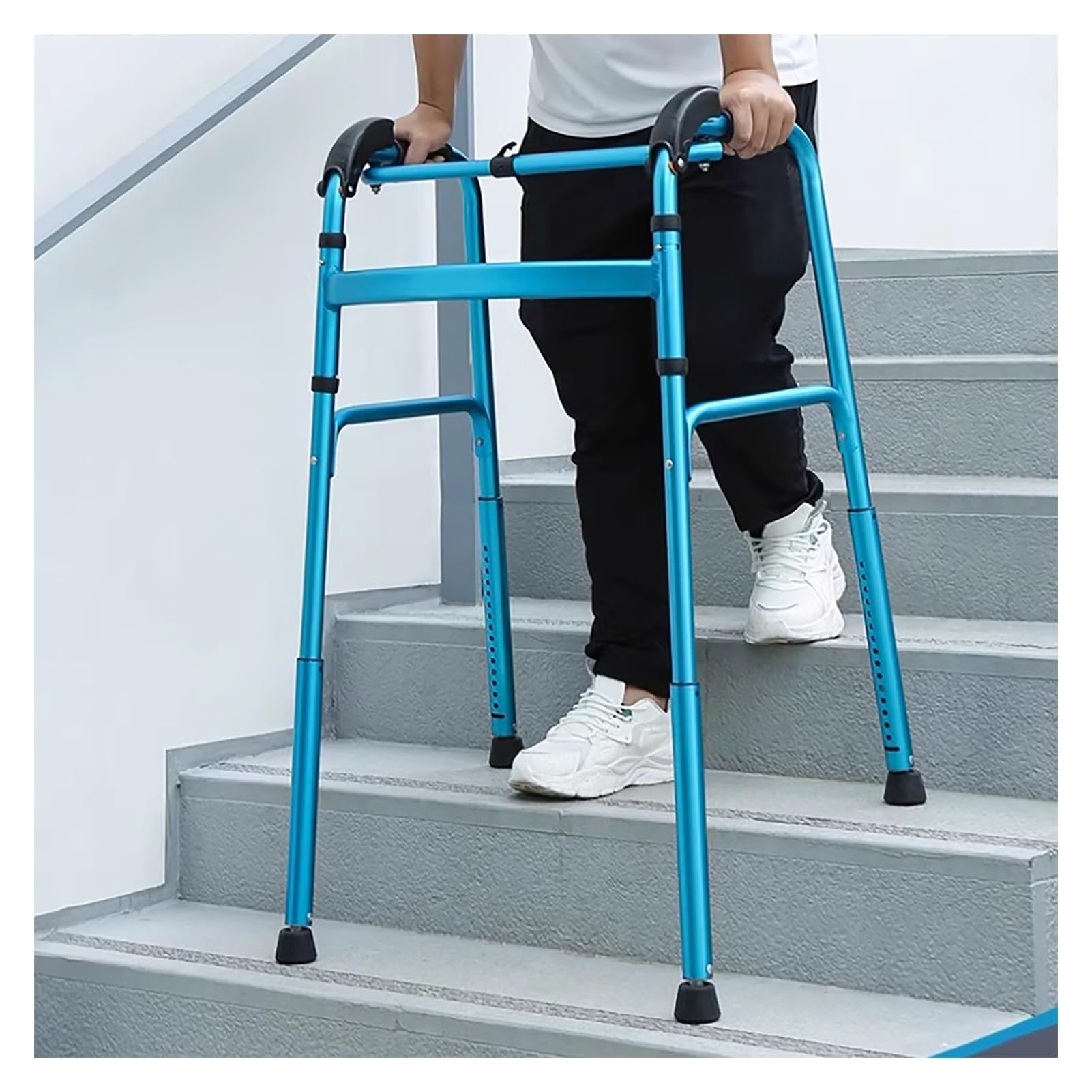 Andador vertical plegable, andador de altura ajustable, andador de pie for personas mayores, andador con ruedas for adultos, personas mayores y ancianos.