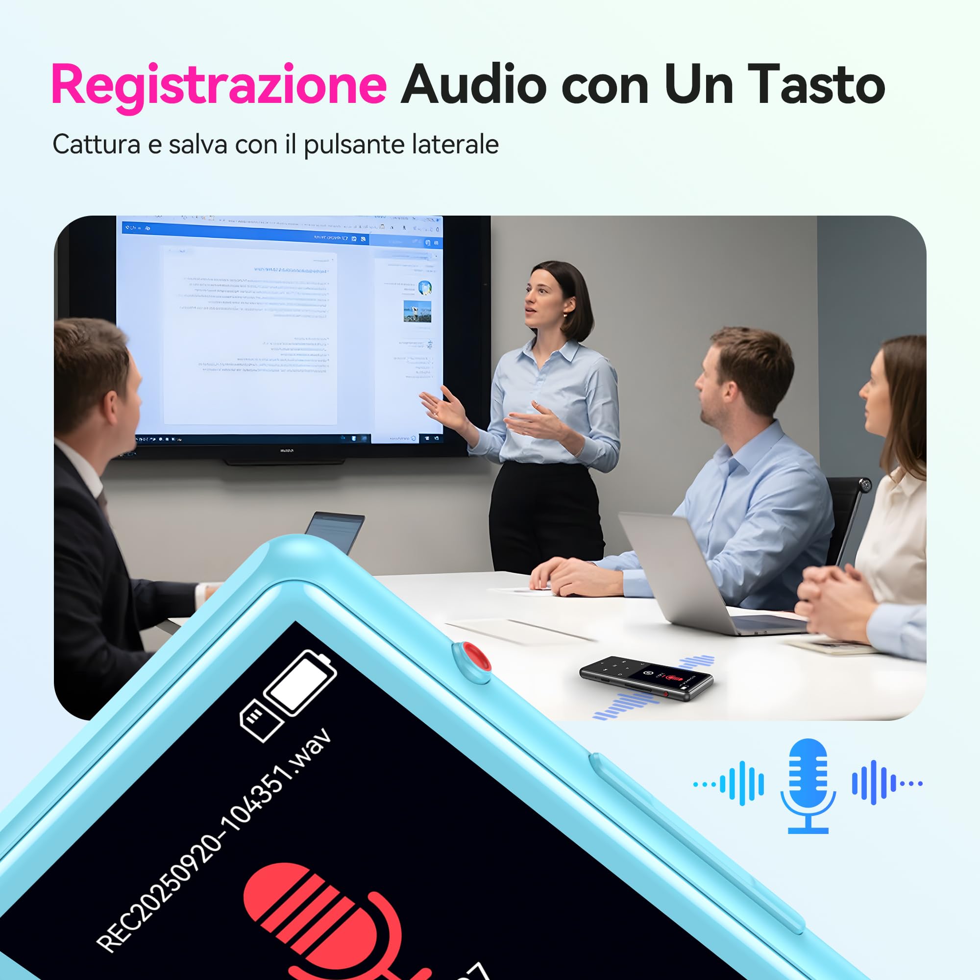 AGPTEK 128 GB Lettore MP3 Bluetooth 5.4 con Altoparlante,2,4" MP3 Sportivo
