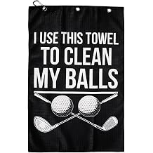 JEKUGOT Golf Accessories Towel Gifts for Men, Funny Golf Towel with Clip, Personalisation Golfs Gifts for Men, Golfers, Golfs Bag, Dad, Valentines Day, Husband and Anniversary Black