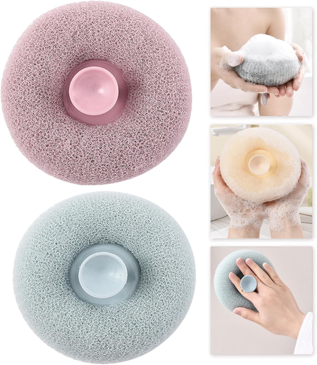 Super Soft Bath Sponge Flower, Sucker Bath Flower Sponge