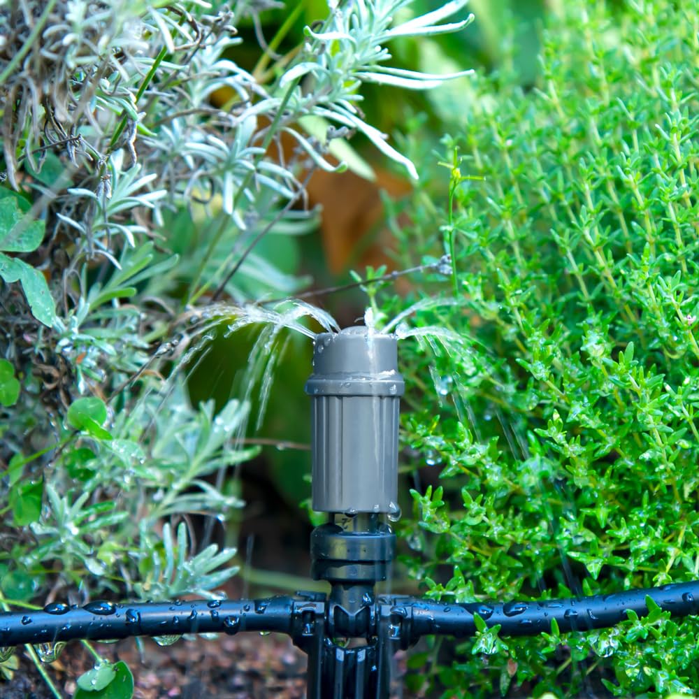 VONROC Set Irrigazione Automatico con Timer Digitale – Sistema d’Irrigazione Completo per Principianti, Programmabile, Irrigatori Regolabili, per Giardino e Orto