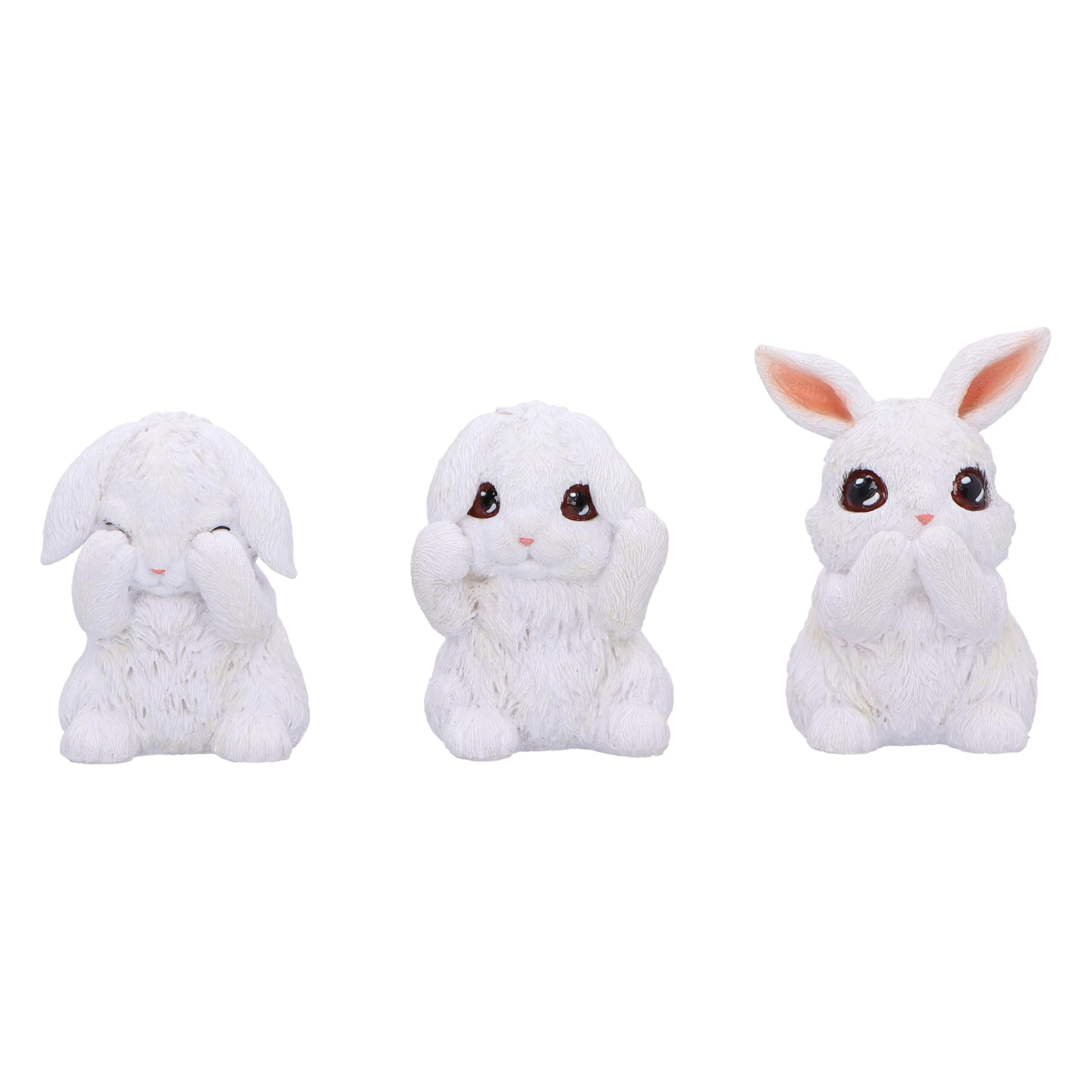 Three Wise White Bunny Figurines By Nemesis Now from B&Q