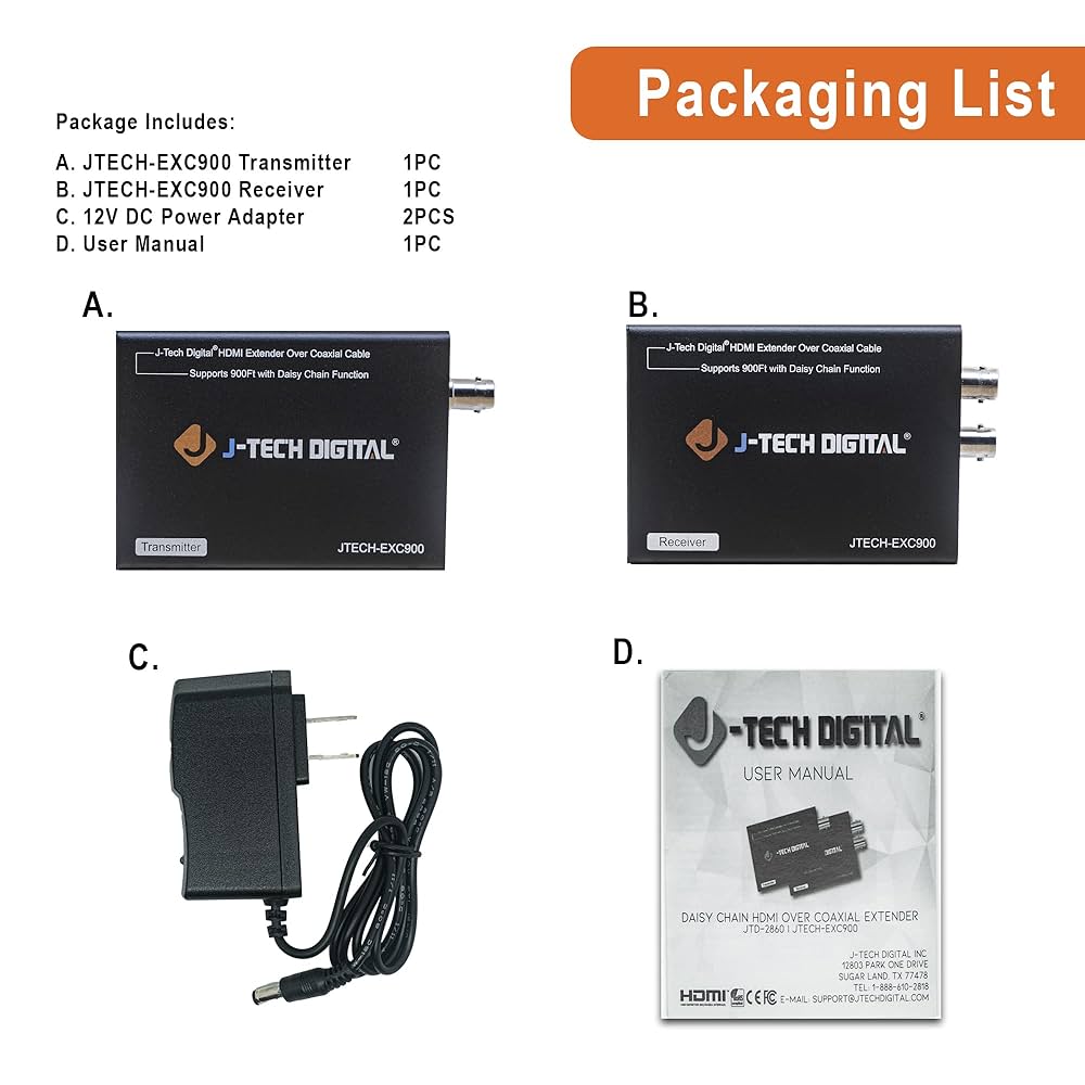 9010C-11⑦、9010C-12⑫、9010C-13⑫，9010C-14⑥ Manhattan 1080p Compact HDMI over Ethernet - Transmitter