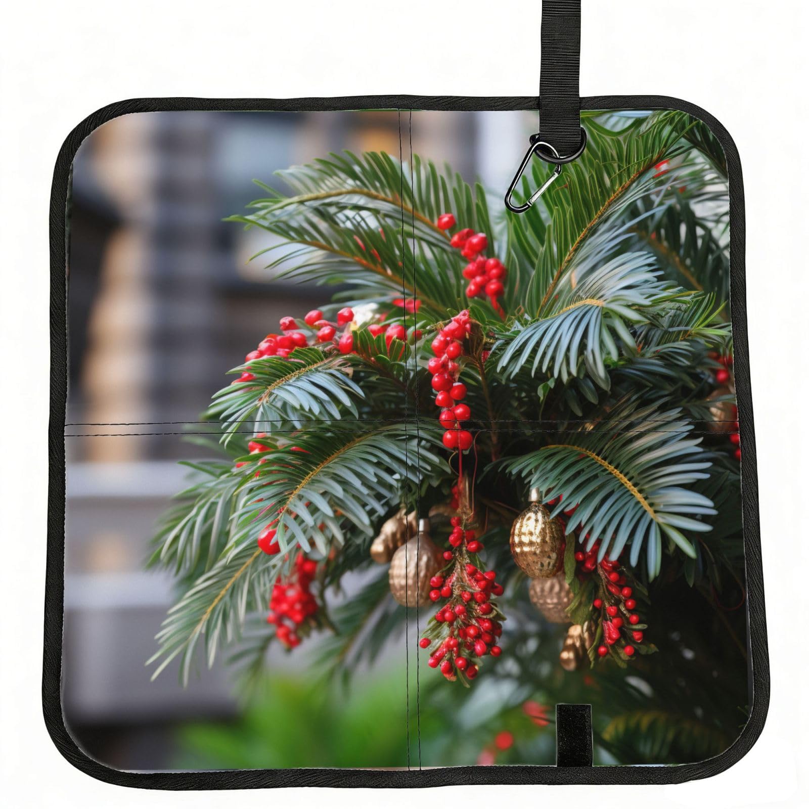 YGLHBDPBF merry christmas palm tree Print Camping seat cushion,Foldable Sitting Pads,Save Backpack Space for Hiking