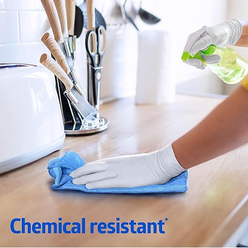 Miniatura 8 de Medline Guantes protectores desechables, medianos, blanquecino, unisex, 250 unidades