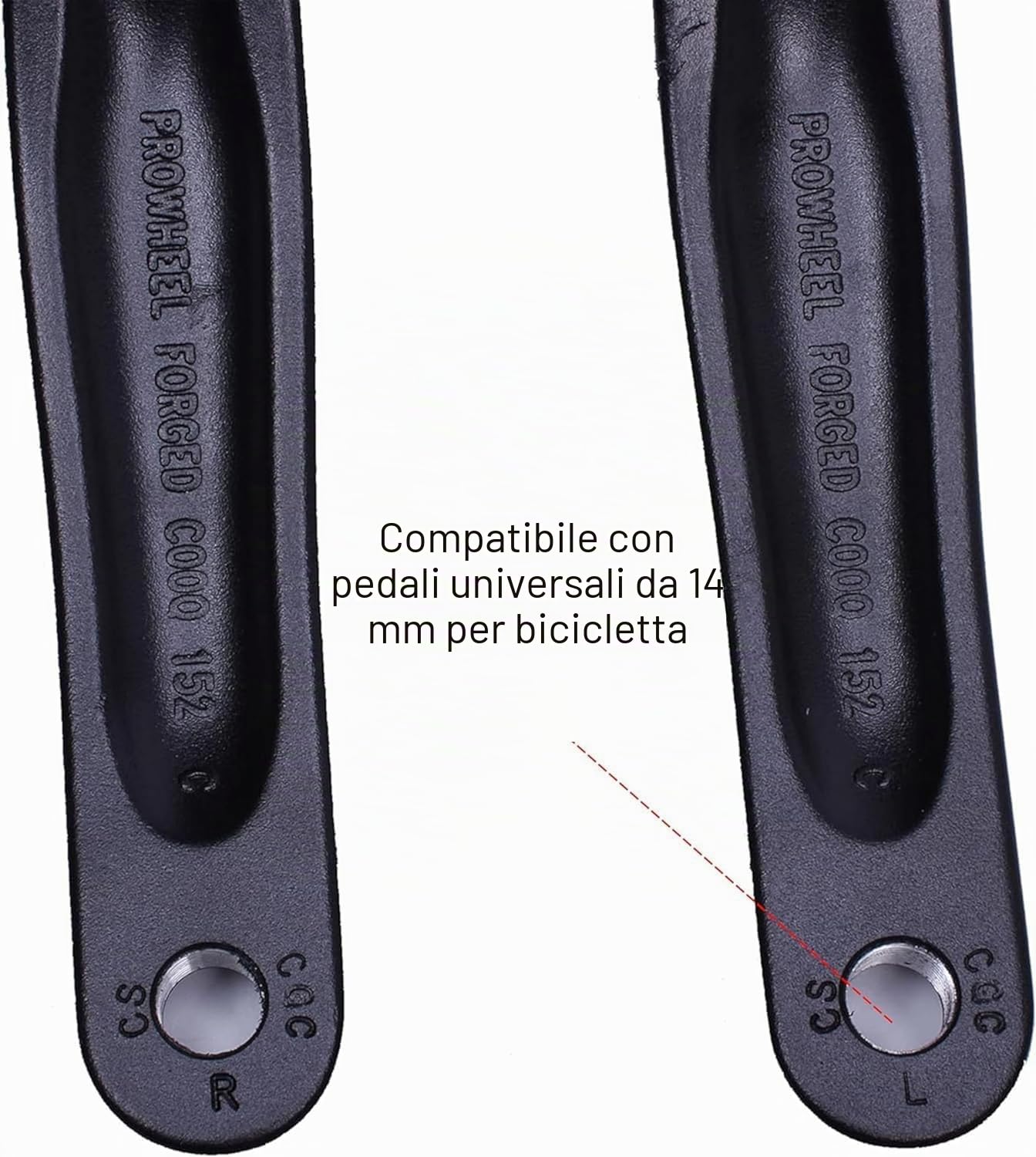 Prowheel Ebike ISIS Crank Arm,127 mm/140 mm/152 mm/160 mm/165 mm/170 mm/175 mm Electric Bicycle Crank Arm for ISIS Mid Drive Motor,Bosch GEN4,PW-X3/PW-X2,BANGFANG M620, Brose Standard/MAG,GX0