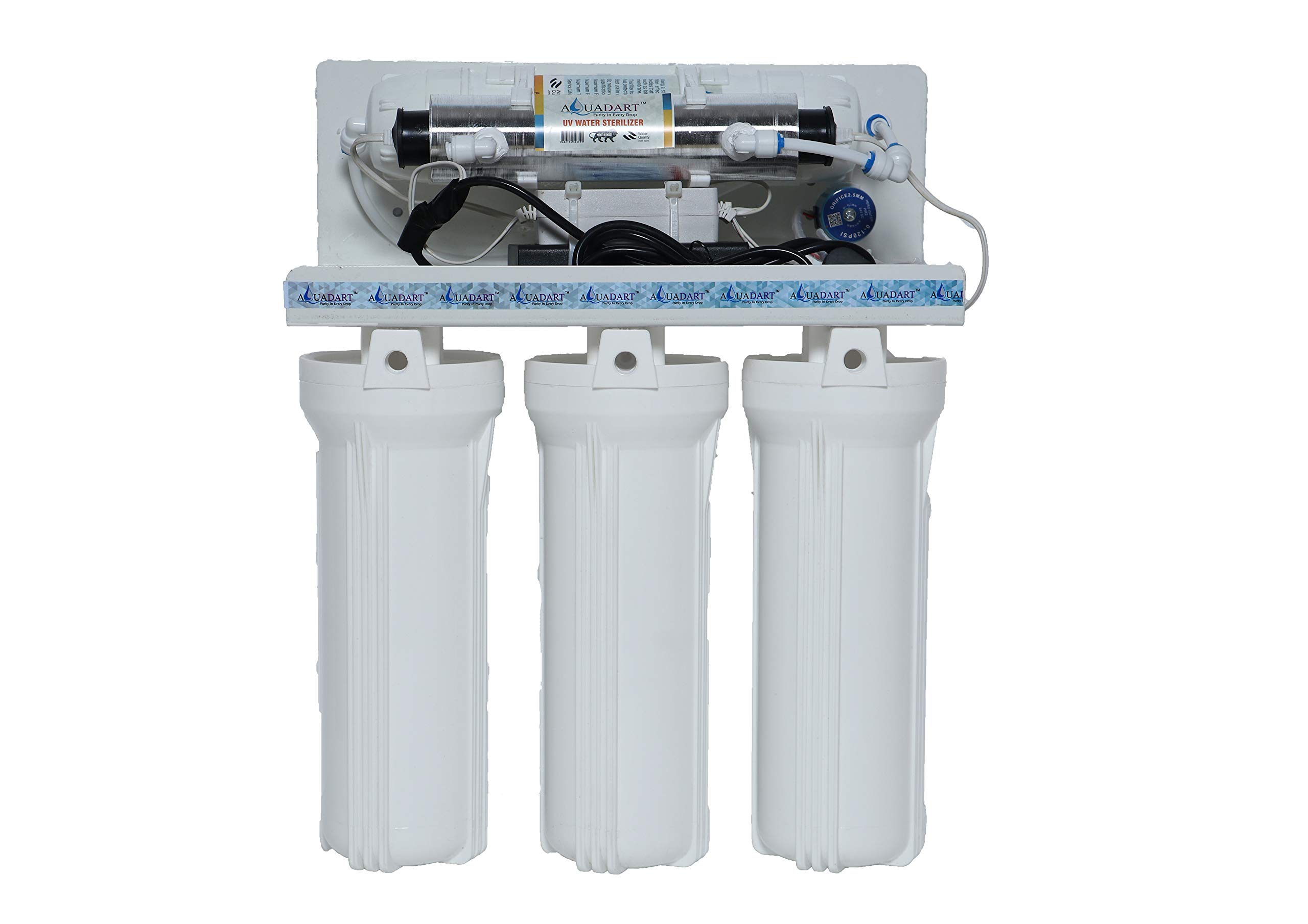 AquaDart® UV Water Purifier 5 Stage Under sink and Wall Mounted 30-35 liters per Hour (No TDS Reduction, No water wastage and No RO, only UV Water Purifier-image-30