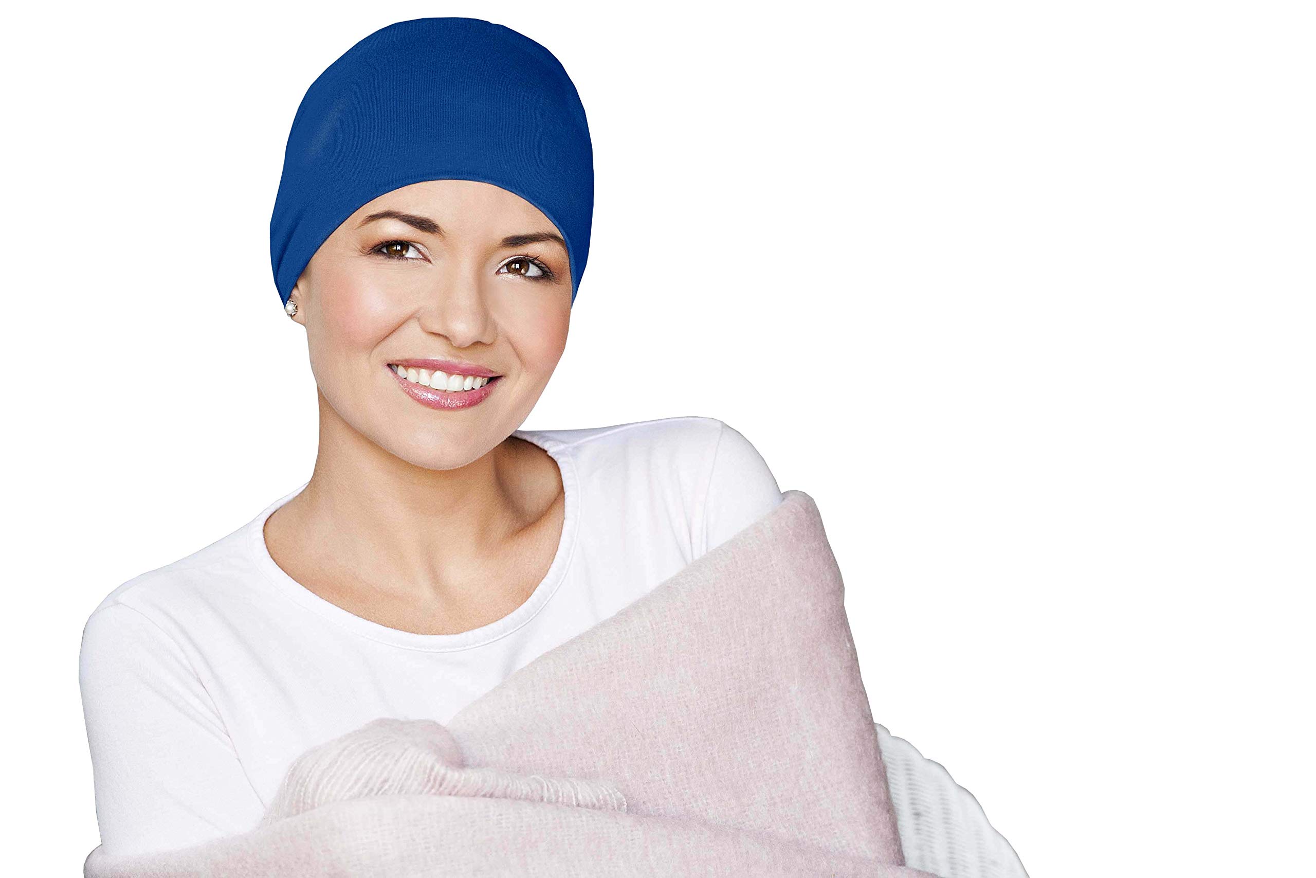 MASUMI Chemo Headwear for Women UK | Night Cap | Cancer Headwear Women | Chemo Hats UK | Chemotherapy Gifts | Sleeping Hat (Colour: Navy)