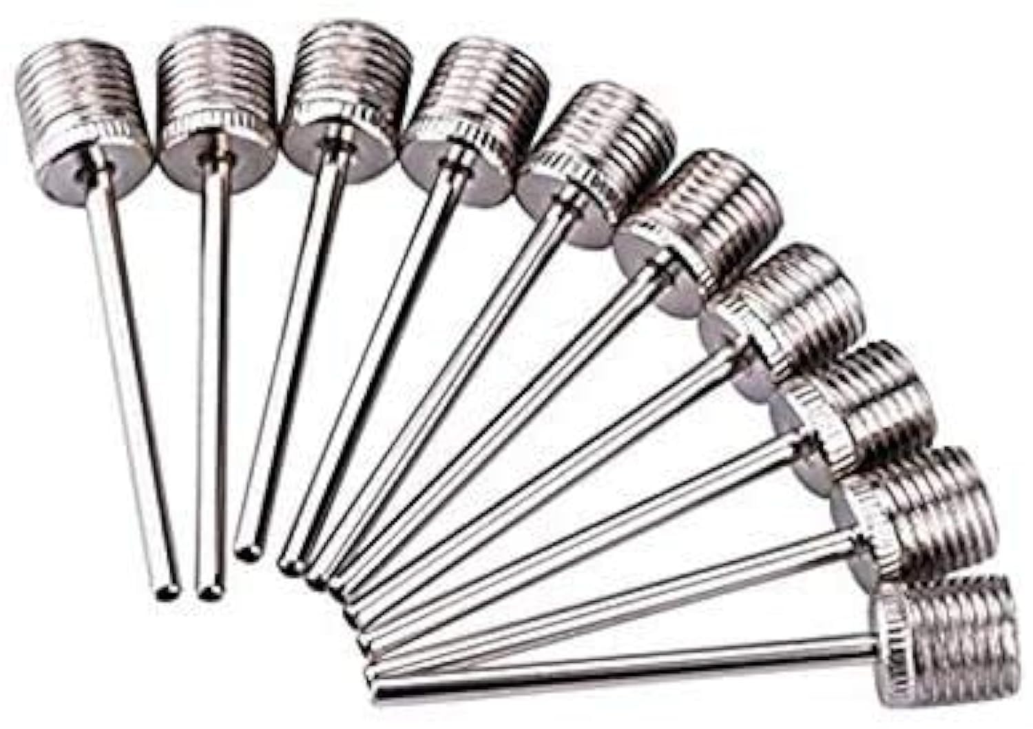 SOLDOUT Sports Ball Air Valve Volleyball Basketball Football Stainless Inflation Air Inflating Pump Needle Adapter, 10 PCS