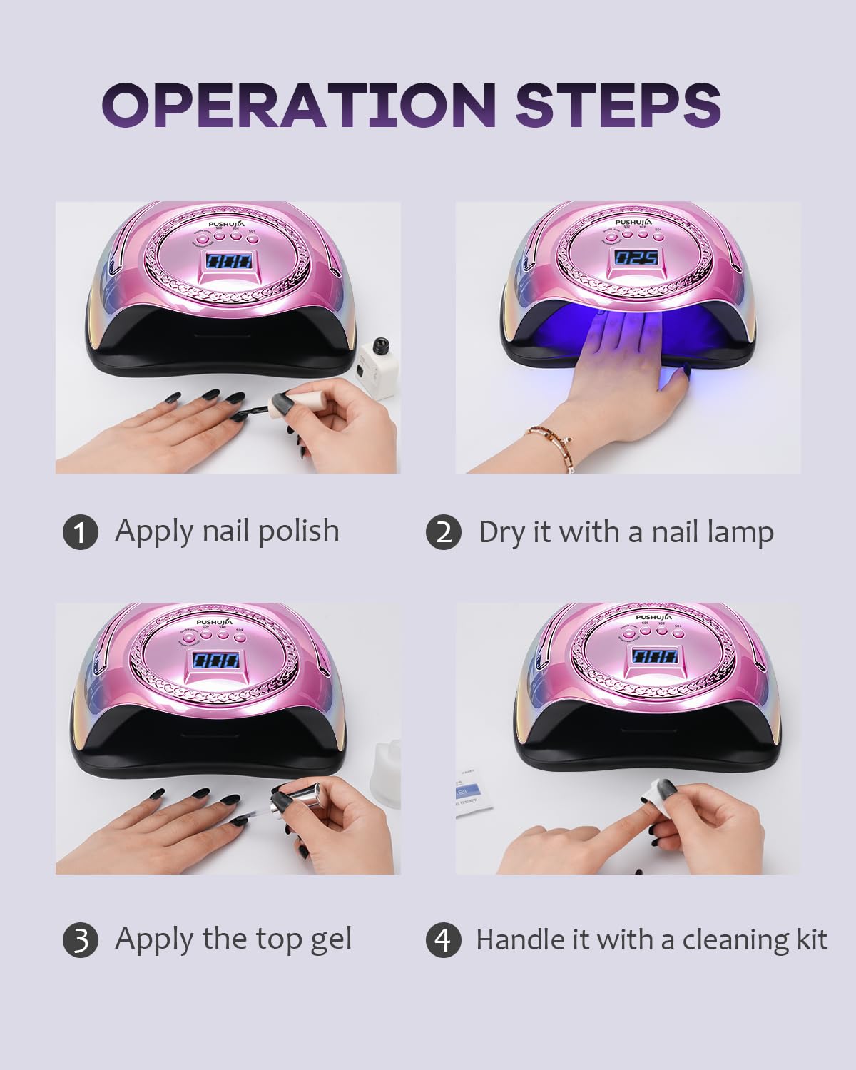 Professional 288W UV LED Nail Lamp for Gel Nails with Auto Sensor
