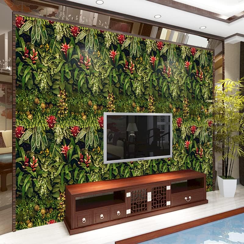 Indian Royals Nature Green Peel and Stick, Self Adhesive, 3D Vinyl Wallpaper for Home Décor (100 x 45 CM) 1