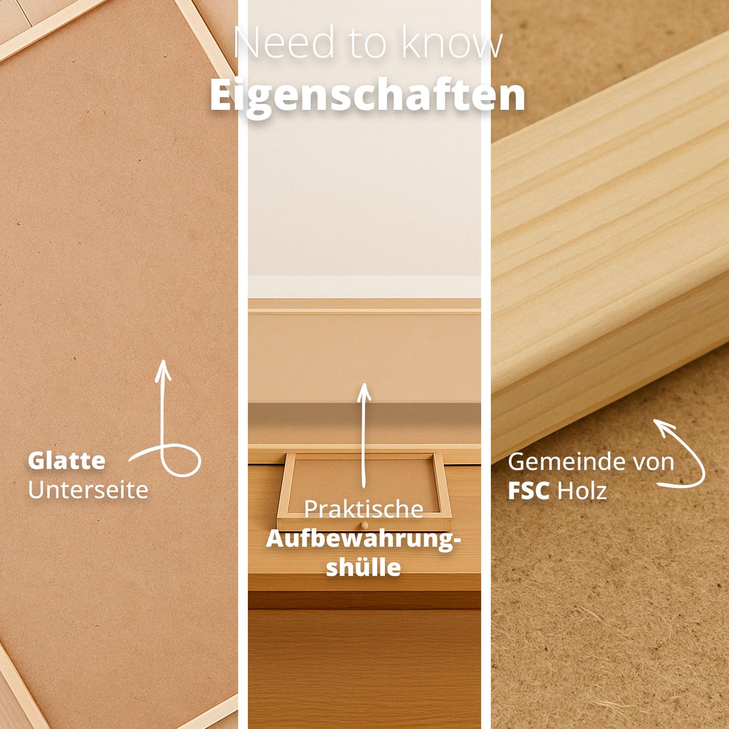 Drehbares Puzzle Board mit Schubladen & Abdeckplatte – Puzzletisch für 1500 Teile, 360° rotierbar, Rutschfester Filz, Sortierfächer, stabiles Holzbrett zum Puzzeln