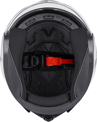 Miniatura 6 de YEMA Casco de moto de cara abierta 34 aprobado por DOT - Visera doble, hebilla de liberación rápida, cascos de motocicleta para adultos, para