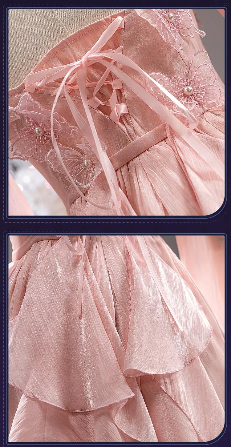 KIRA KIRA Love and Deepspace Heroine MC Dreamy Heart Pink Dress Doki-R Miss Heroine Cosplay Costume for Halloween