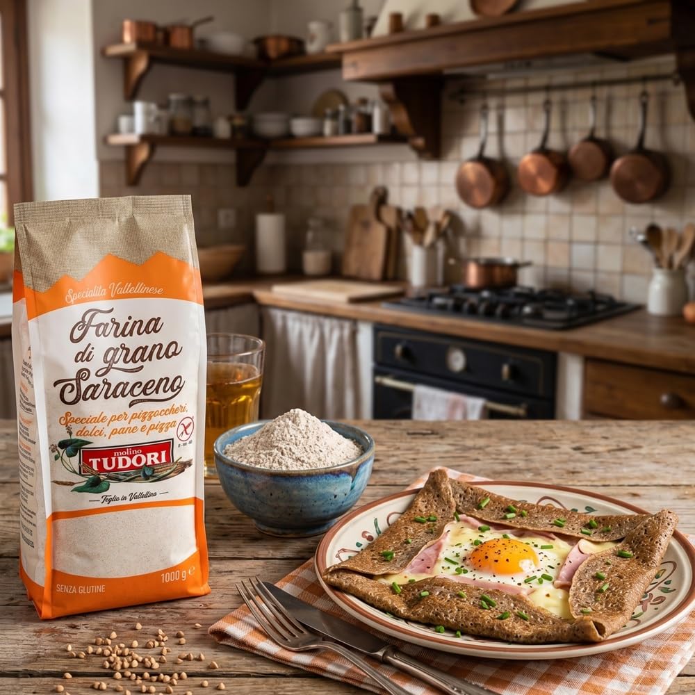 Molino Tudori - Harina de Trigo Sarraceno Integral (1Kg) | Sin Gluten | Sin OMG