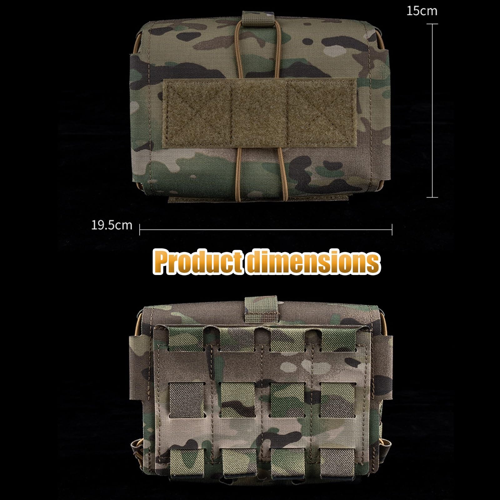 Bolsa Médica Táctica, Resistente Al Agua, Kit de Primeros Auxilios para Traumatismos, para Cinturón de Servicio Paramédicos y Supervivencia Caza y Camping