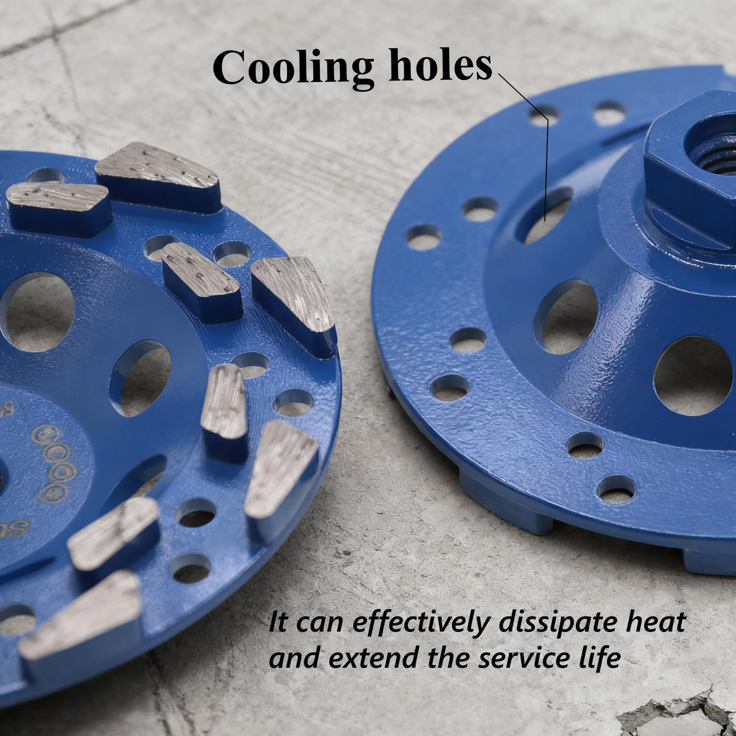 Diamond Grinding Cup Wheel, 7’’ High Performance Concrete Grinding Wheel for Marble Granite Thin Epoxy Coating Removal, 5/8"-11 Arbor, 18/20 Grit, 24 Segment