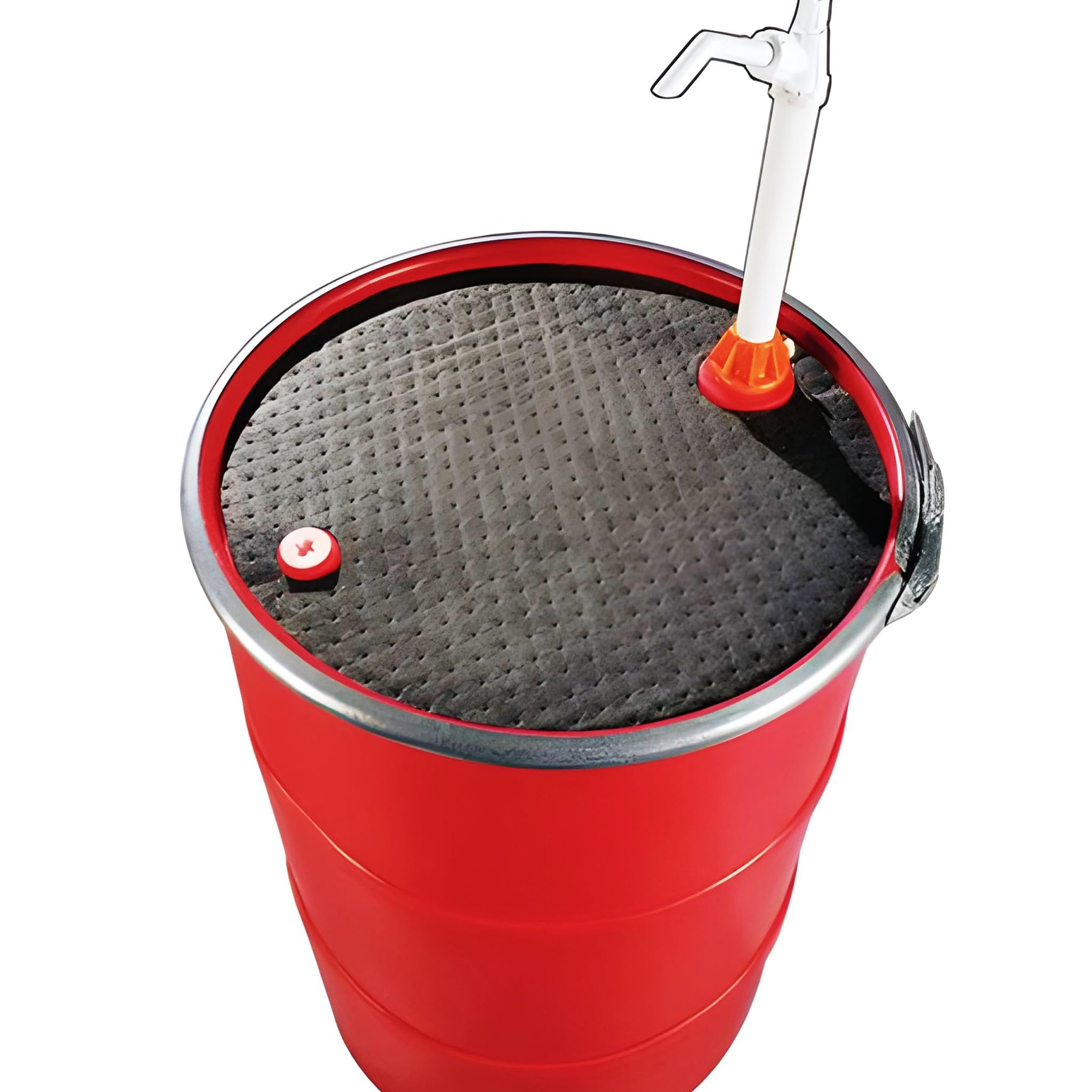 Bricoloco Tappetino copri taniche assorbente per umidità di acqua, olio e benzina. Taniche fino a 220 litri | Assorbitore industriale a triplo strato antipelucchi per liquidi. Ø 55 cm. (1)