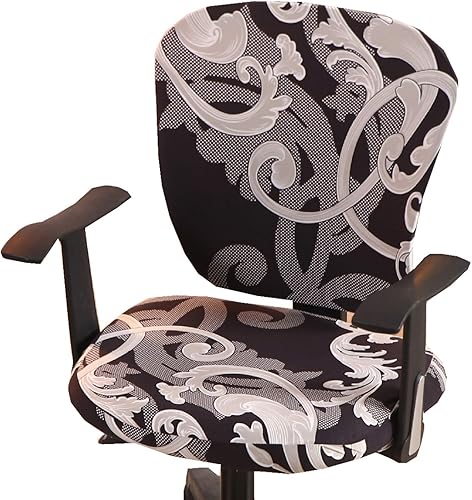 Funda para silla de oficina de computadora, funda universal protectora y elástica para silla giratoria (N)