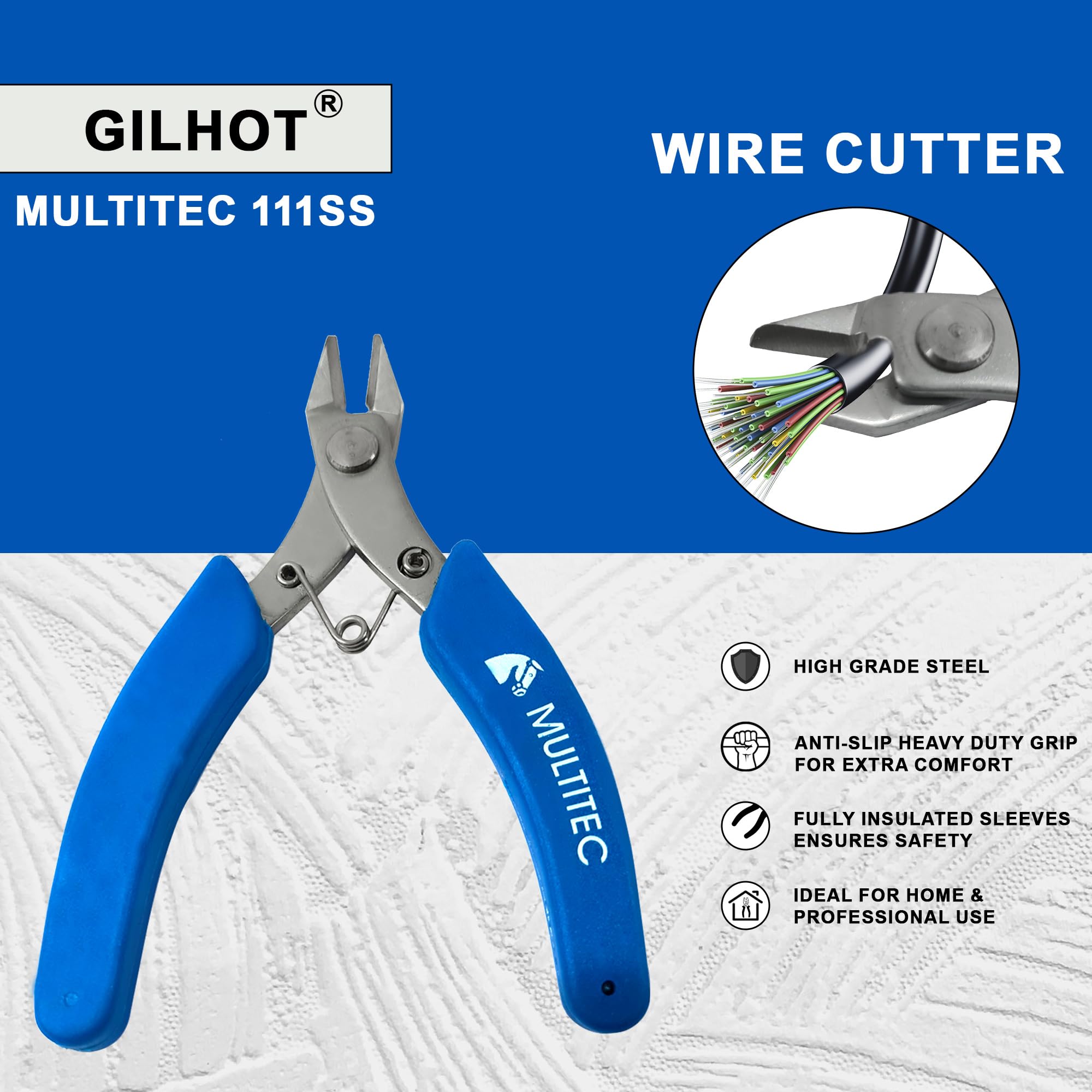 Gilhot® STAINLESS STEEL CUTTER AND NIPPER (111SS) TOP QUALITY FOR HEAVY WORK 4