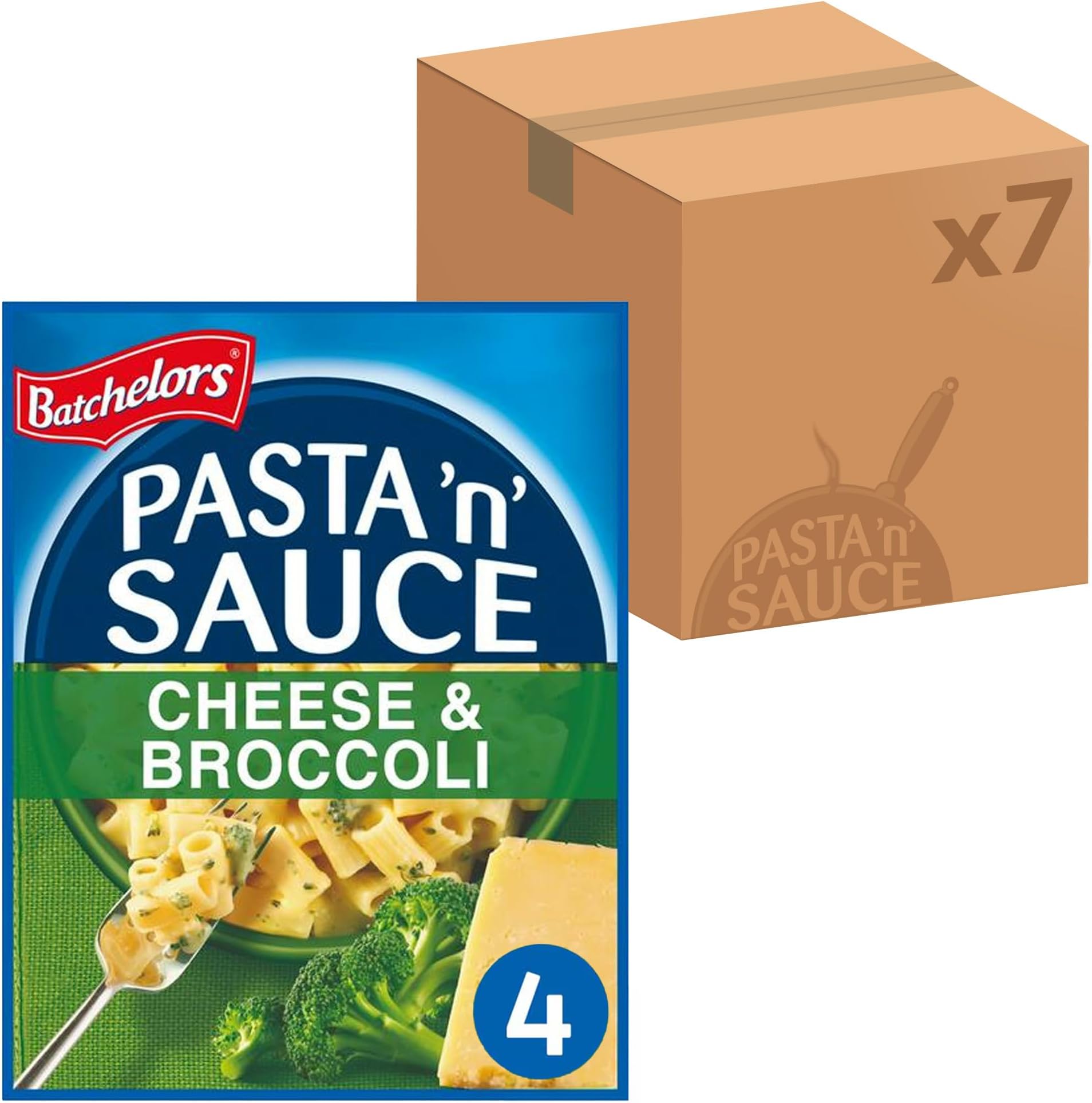 Batchelors Pasta 'n' Sauce Cheese & Broccoli Pasta Ready Meal, 99 g Packet (Pack of 7)