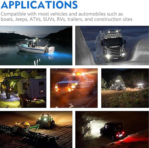 Miniatura 8 de AUXTINGS 2 piezas 7 pulgadas 36 W inundación Led barra de luz fuera de carretera lámpara de conducción para Jeep ATV SUV mina barco fuera de