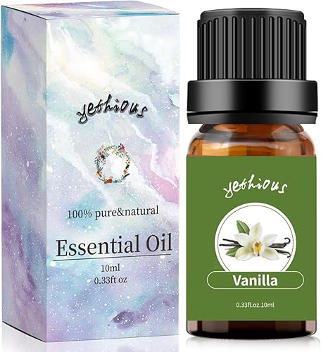 yethious Aceite esencial de coco para difusor, piel, cabello, masaje, aceite de coco orgánico natural puro, 0.3 fl oz