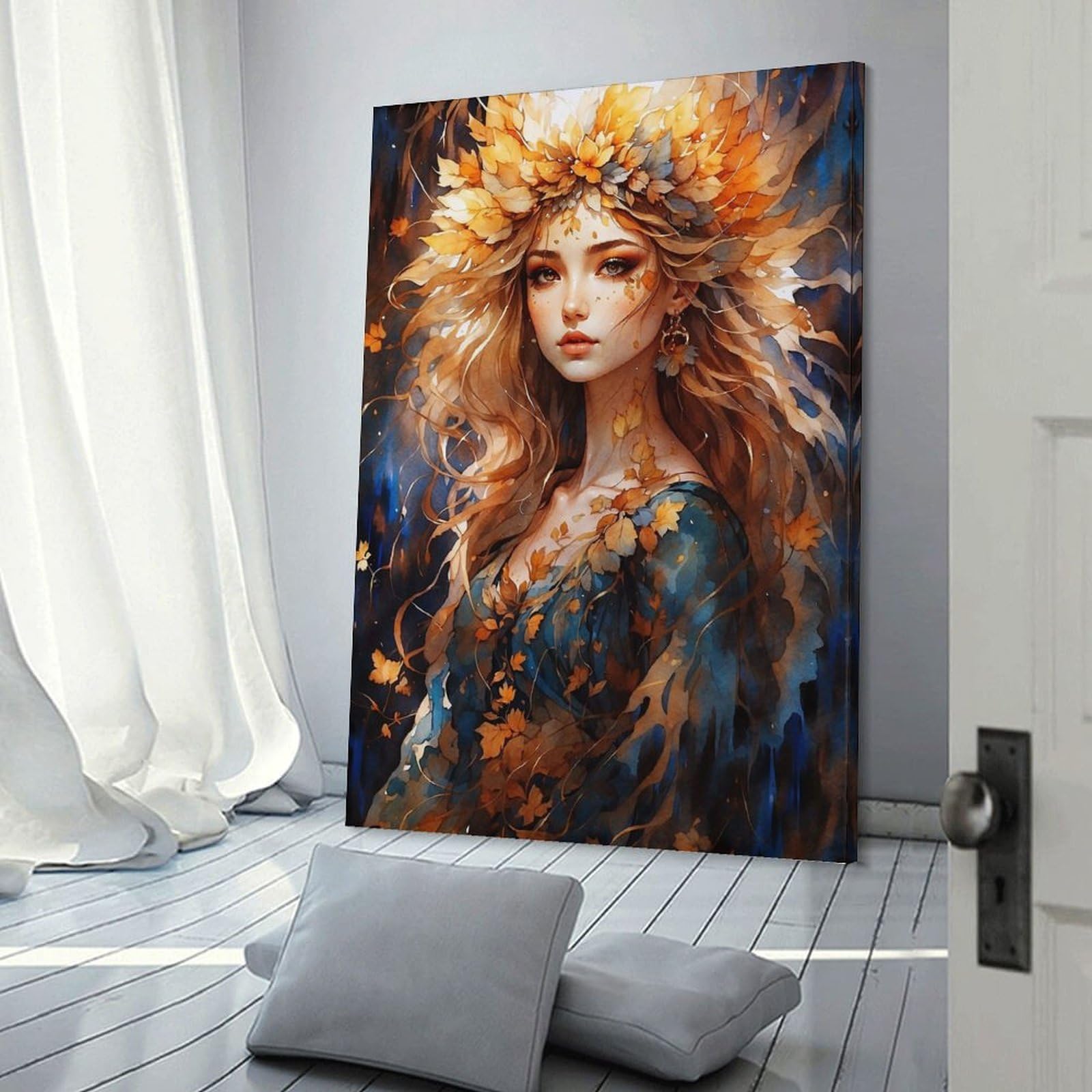 Junmoney Frejas Chosen Canvas Art Print 24x36inch(60x90cm), for New Homes, Bedrooms Or Workspaces, Gift Idea for Housewarming And Birthdays