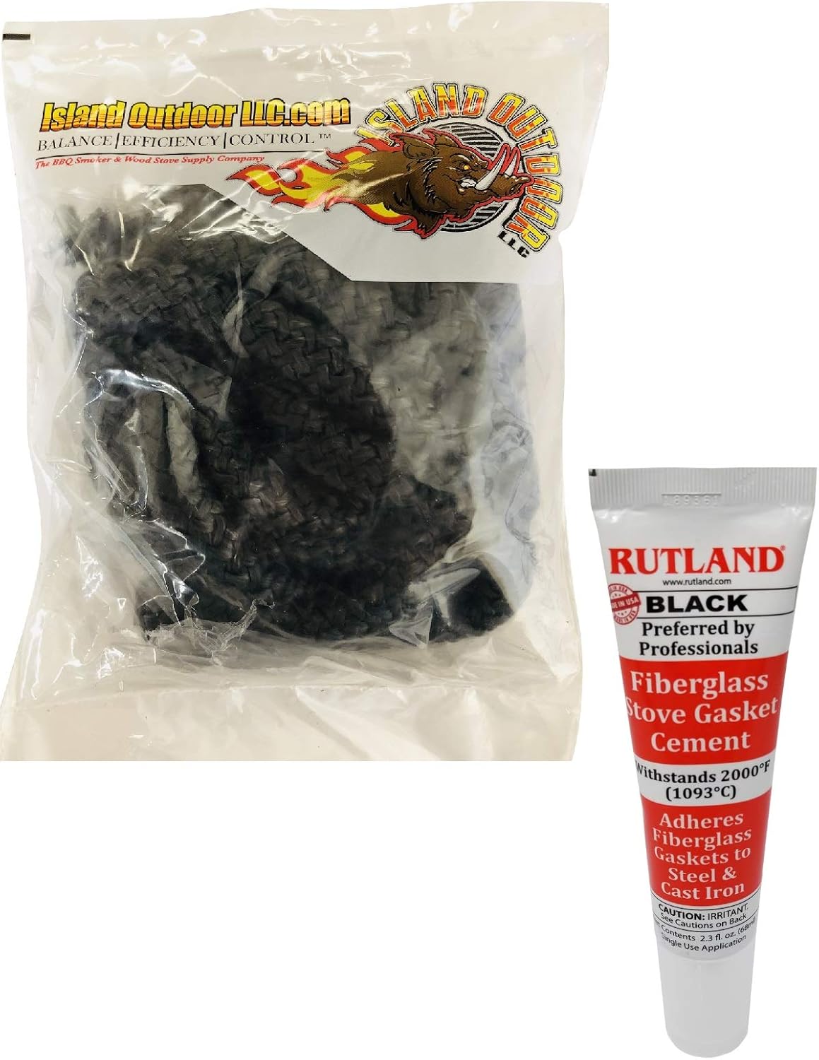 LavaLock Wood Stove Replacement Gasket & Glue for