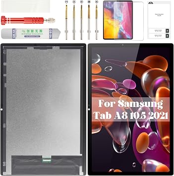 for Samsung Tab A8 Screen Replacement for Samsung Galaxy Tab A8 10.5 Digitizer Touch Screen 2021 for Samsung SM-X200 LCD Display Repair Kits SM-X205 Black 10.5"