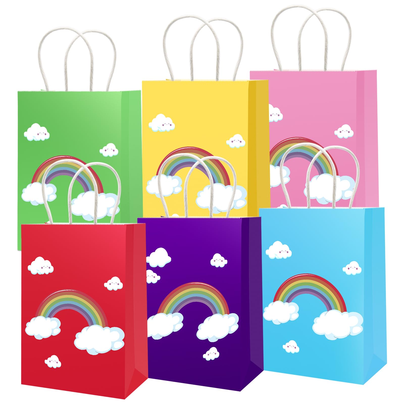 12 pezzi Scatole regalo portatili colorate arcobaleno per caramelle, snack, bomboniere matrimonio, 6 design | SHEIN ALIA