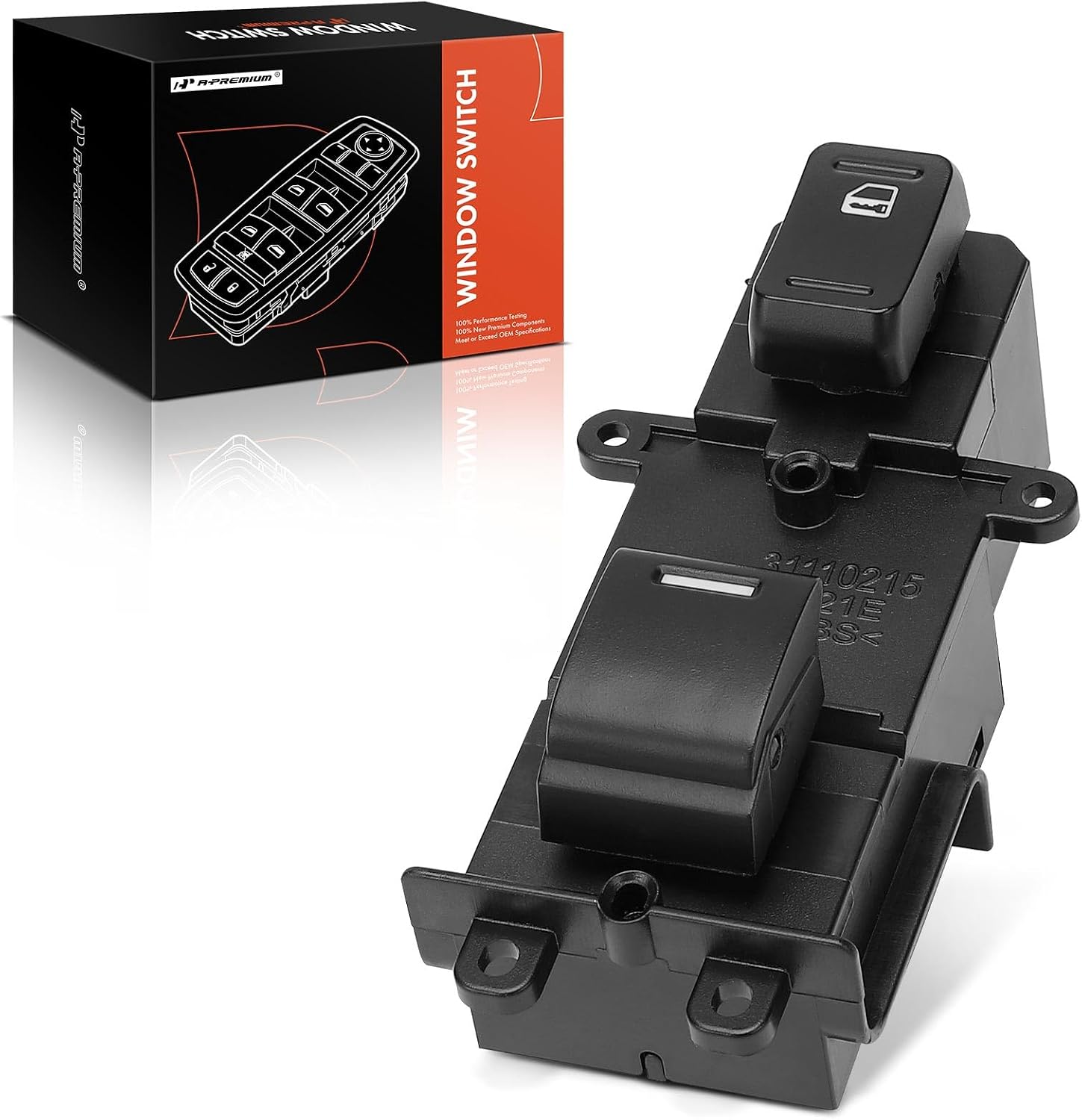 A-Premium Power Window Switch Compatible with Honda CR-V 2007 2008 2009, Front Right Passenger Side, Replace# 35760SWAA01