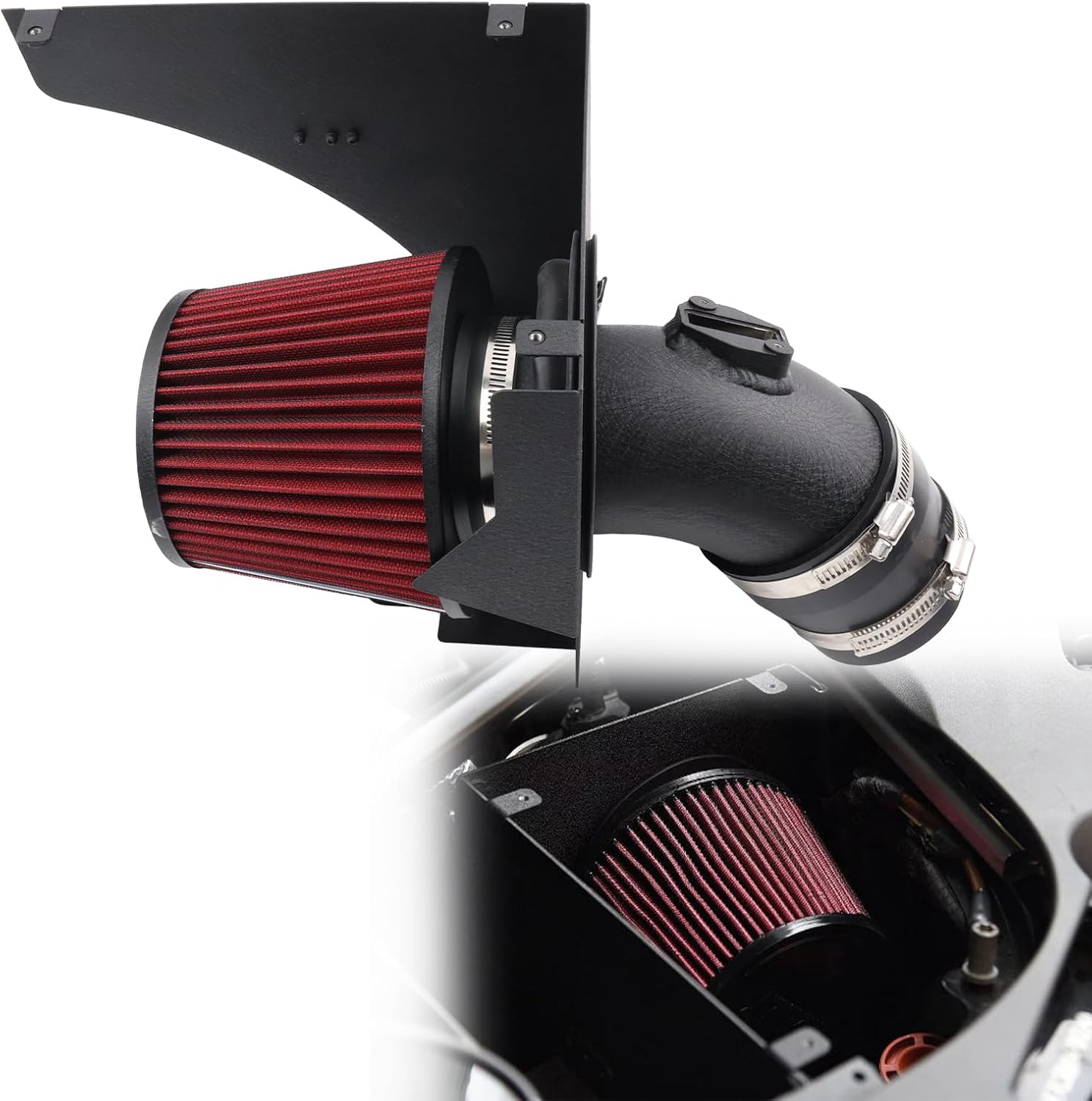 Cold Air Intake Kit Compatible with 2017+ BMW G30 G31 B58 540i Shield Cold Air Intake System
