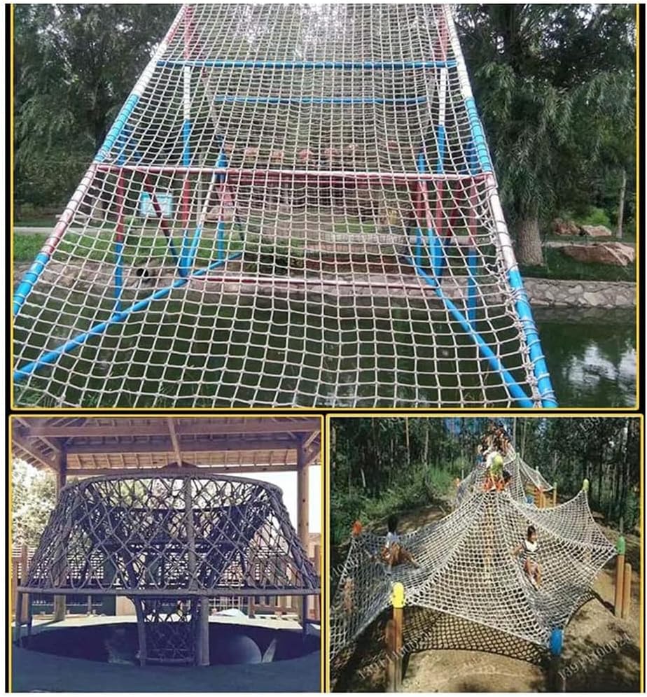 Heavy-Duty Outdoor Climbing Net 1x2m (3.3x6.6ft) - Safe Rope Ladder for Kids' Play Areas, Playgrounds, Balcony & Stair Fences - Durable Cargo Net for Fun & Safety