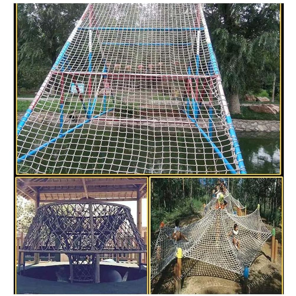 Rete da arrampicata per esterni resistente, 2 x 4 m, scala in corda per la sicurezza del parco giochi, recinzione del balcone, ideale per bambini e animali domestici, attrezzatura da gioco durevole