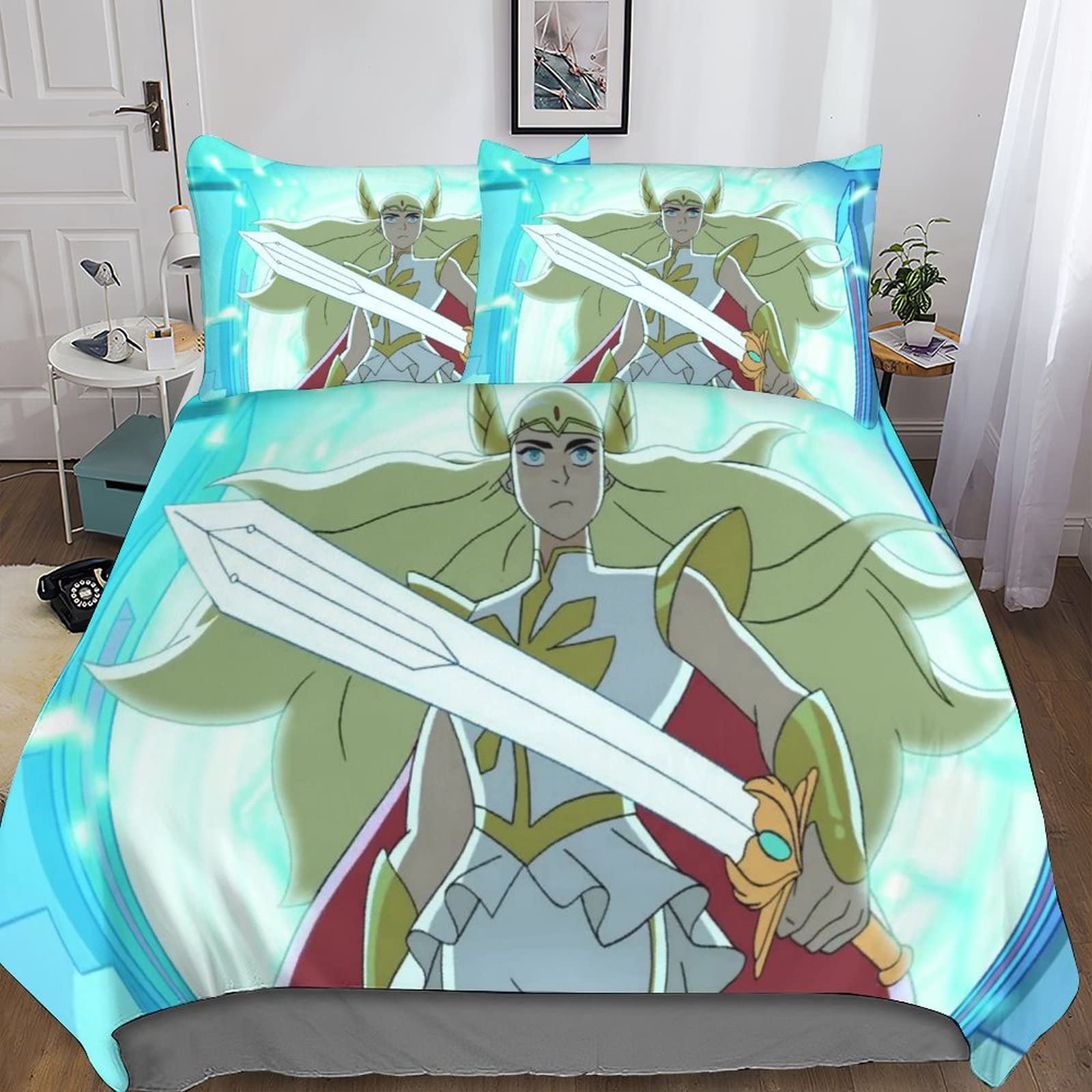 Housse de couette animation parure de lit 3D microfibre double 200x200cm Princess Shiri