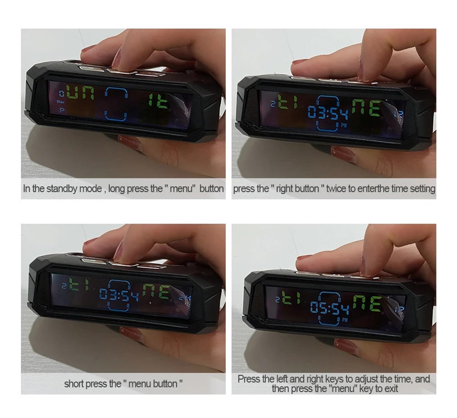 Zegar Słoneczny TPMS Automatyczny System Monitorowania Ciśnienia W Oponach 4 Czujniki 8 Barów Ciśnienie Odpowiednie Dla Różnych Pojazdów Precyzyjne Wykrywanie(K10P-internal Sensor)