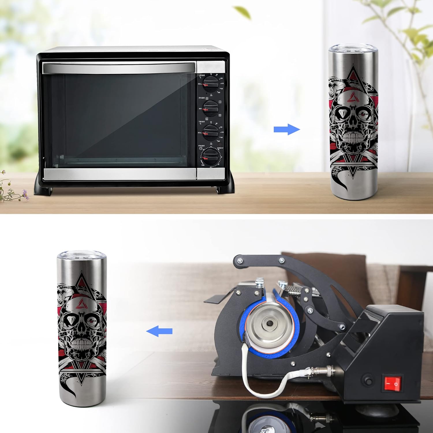 AGH 10 Pack 20oz Sublimation Straight Skinny Stainless Steel Vacuum Insulated Tumblers with Lid and Straw, Keeping Chilled up to 12 Hours - Image 5