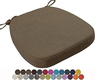Stuhl-Sitzkissen Garten 40x38/43x40/43x42cm Rutschfestes Sitzauflage, Indoor Outdoor Stuhlkissen,mit Bindeband Küche Sitzauflage Waschbar für Esszimmerstühle,Büro(Color13,43x42x5cm)