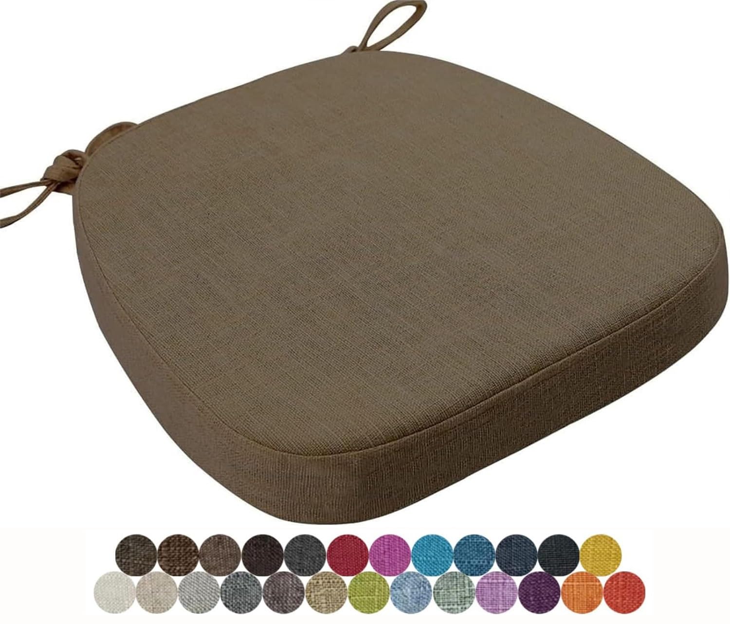 seokor Chair Cushion Kitchen, Memory Foam Chair Pads, 40x38/43x40/43x42cm with Ties Non-Slip Chair Pads，Outdoor Indoor Seat Cushion for Dining Office Garden Chair(Color13,40x38x8cm)