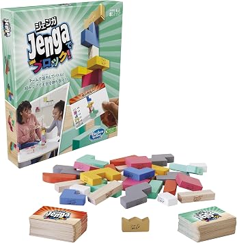 Hasbro Gaming Jenga with Blocks! Wooden Blocks, Party Game for Kids, Stacking Tower Balance Game, for Ages 8 and Up, for 2-6 Players, Team Battle F4528 Genuine Item