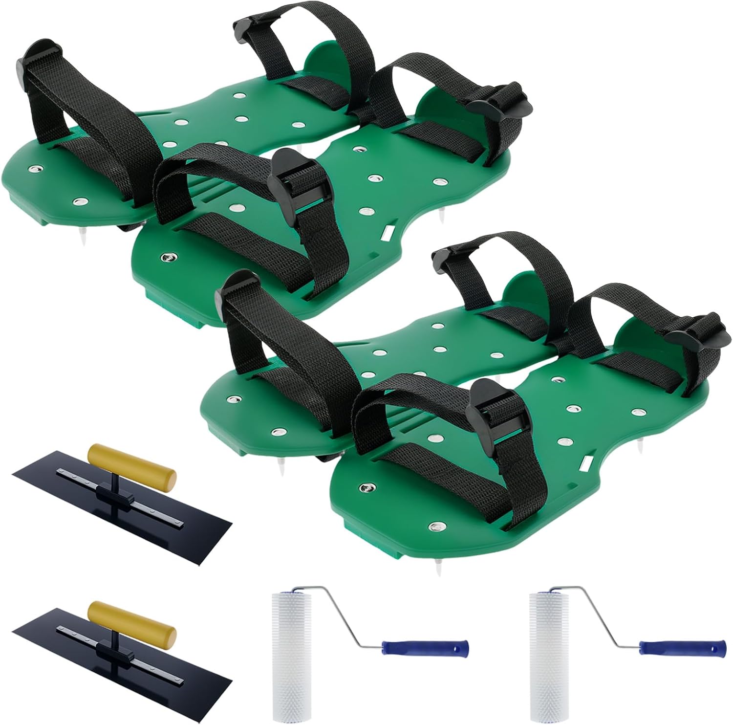 Self Leveling Tool Kit With Plastic Handle Multipurpose Easy Grip Cement Floor Leveling Tools Cleaning Epoxy Floor Paint Tools for Concrete Epoxy