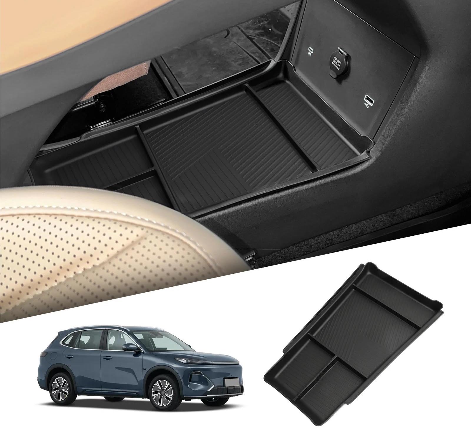 Vano Portaoggetti da Bracciolo Per Geely Starray EM-i 2025 2026 Center Console Inferiore Scatola Immagazzinaggio Dell'organizzatore Riordino Custodia Accessori