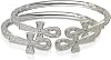 Better Jewelry Solid .925 West Indian Bangle with Large Ankh Cross Ends - PAIR